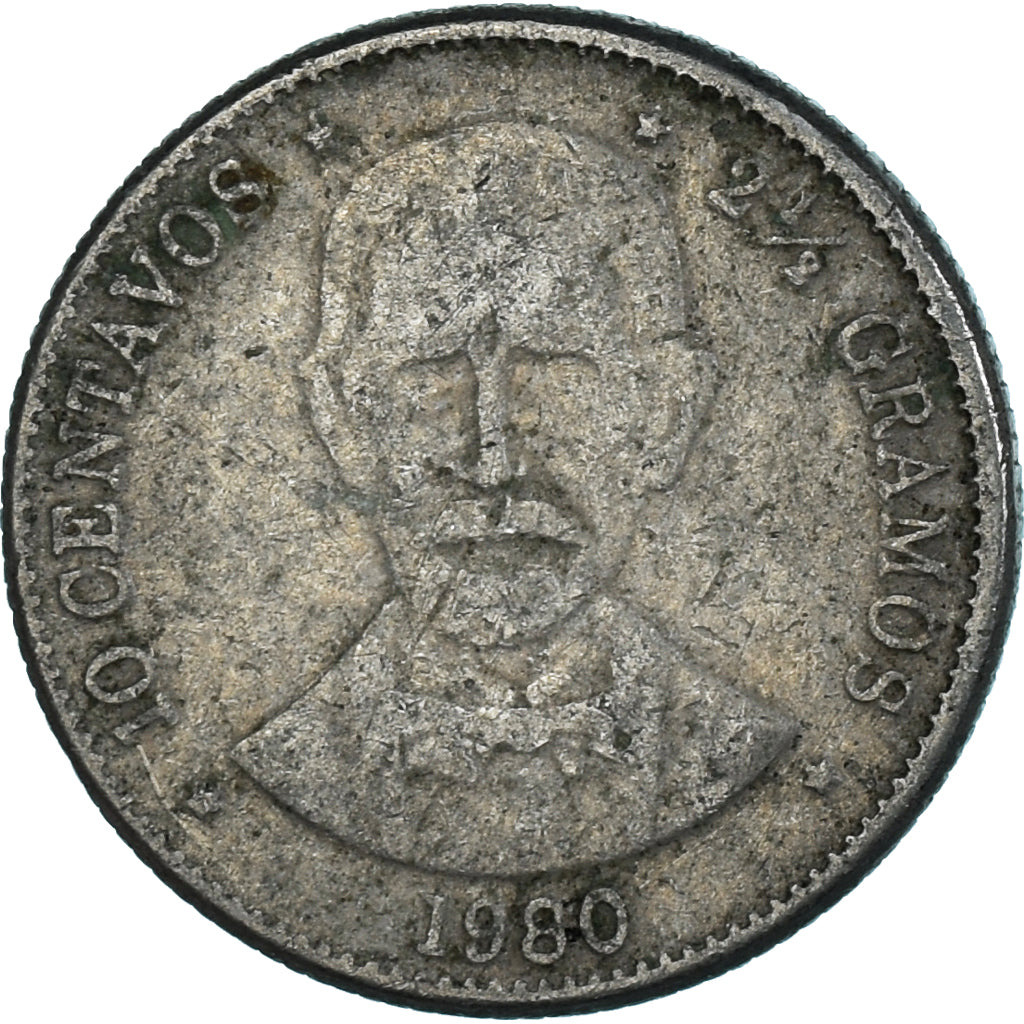 Munten, Dominicaanse Republiek, 10 Centavos, 1980