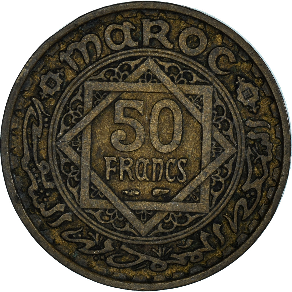 Coin, Morocco, 50 Francs, 1371