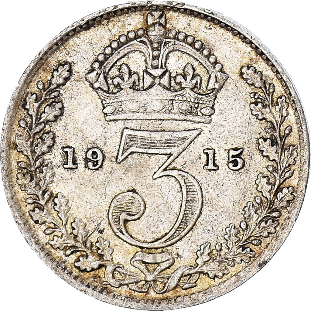 Coin, Great Britain, George V, 3 Pence, 1915, British Royal Mint, VF(30-35)