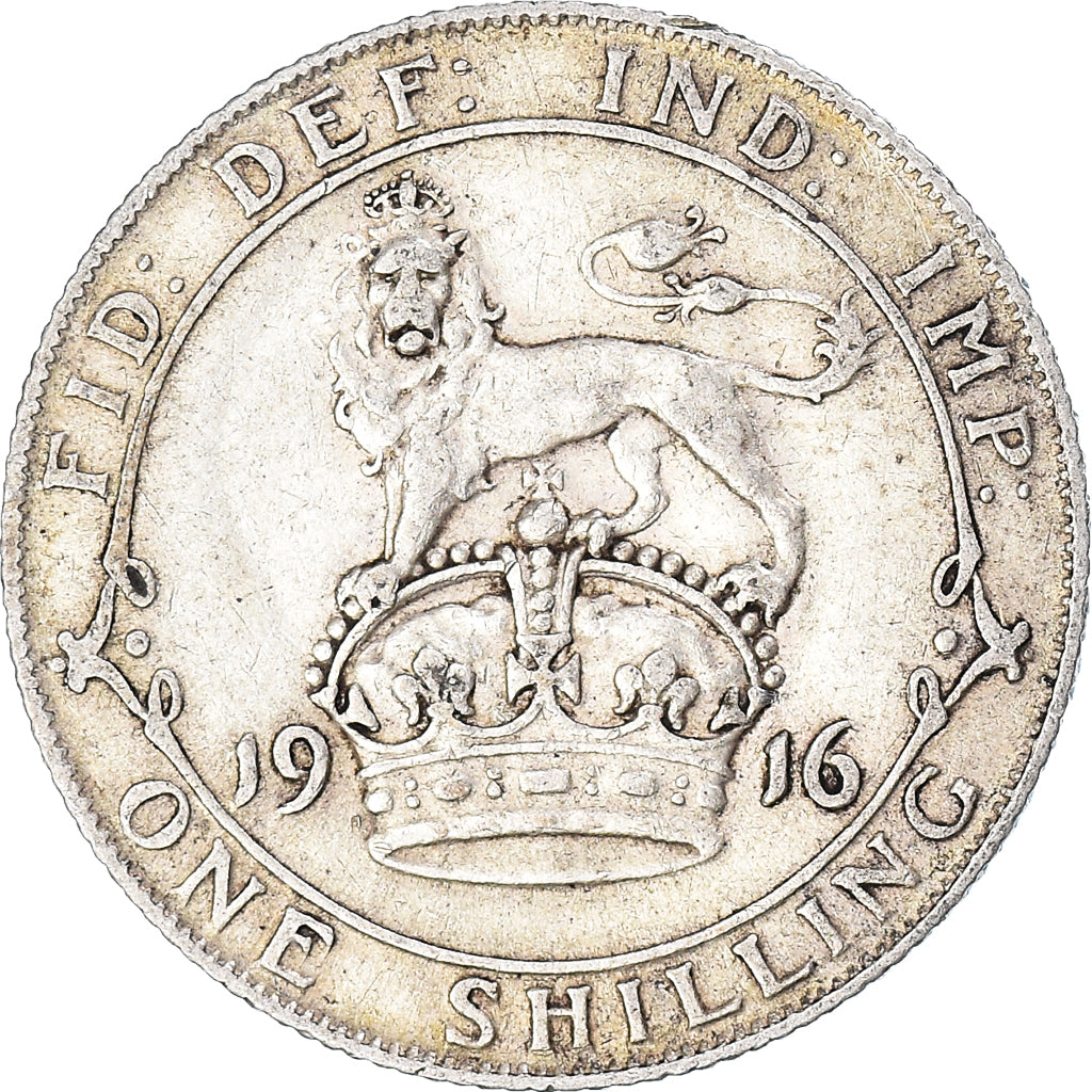 Coin, Great Britain, George V, Shilling, 1916, British Royal Mint, EF(40-45)
