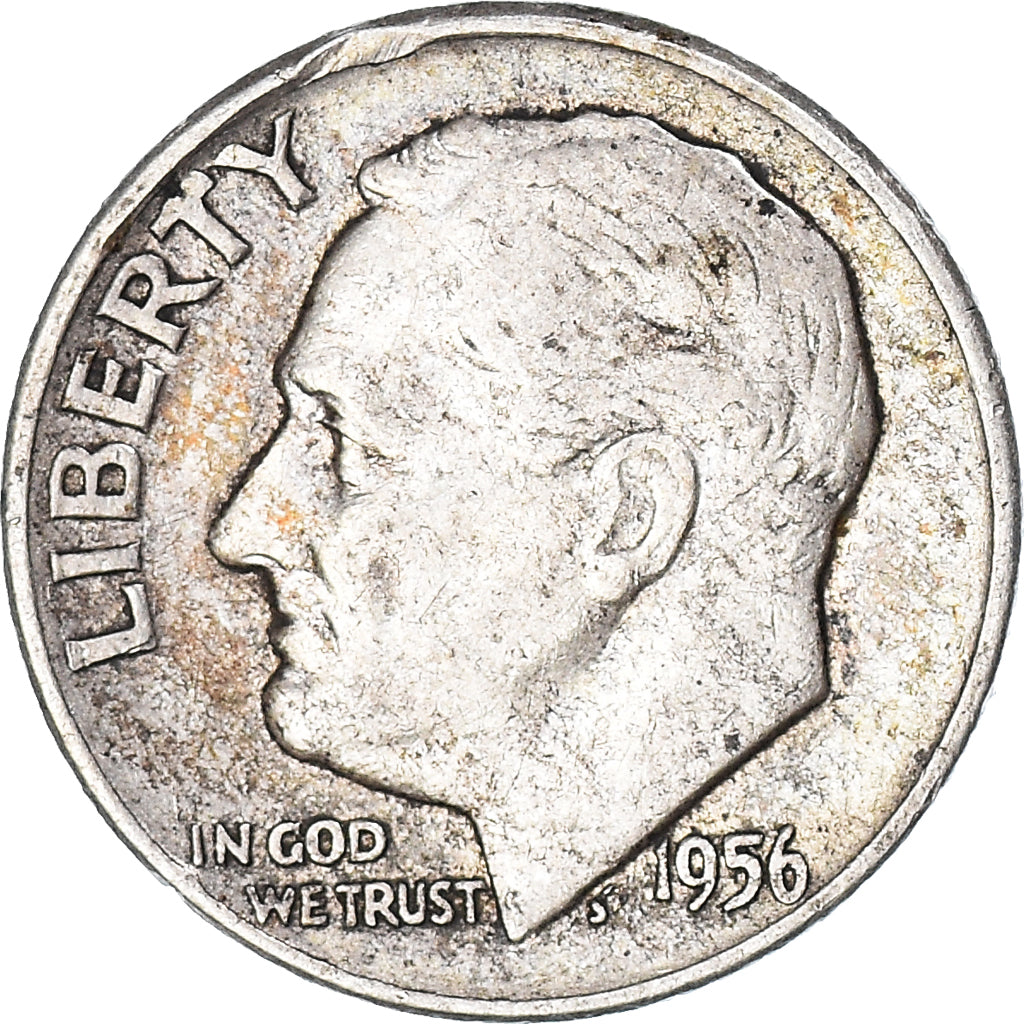 Coin, United States, Dime, 1956, Denver, EF(40-45), Silver, KM:195