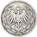 Coin, Germany, Empire., 1/2 Mark, 1905, Berlin, VF(30-35), Silver, KM:17