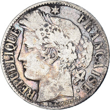 Moneta, Francia, Cérès, Franc, 1872, Paris, B, Argento, KM:822.1