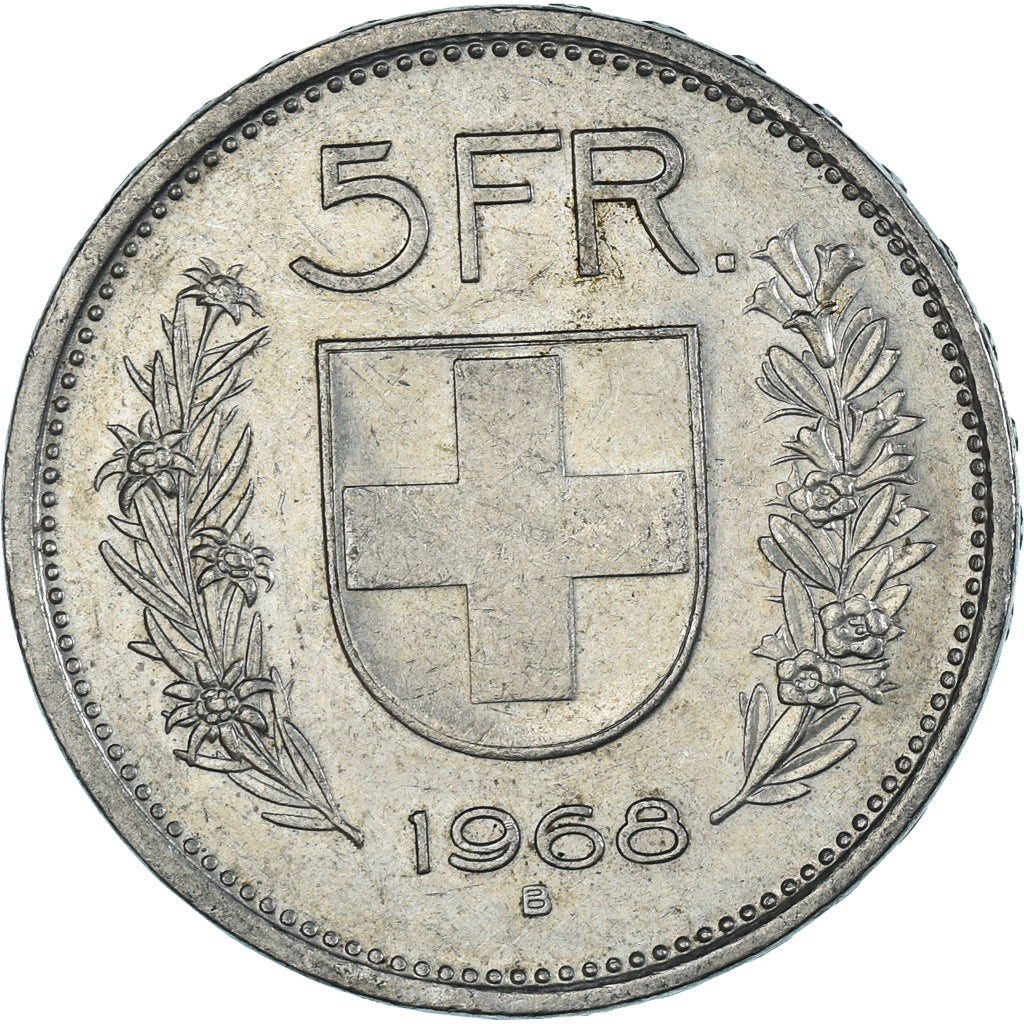 Coin, Switzerland, 5 Francs, 1968