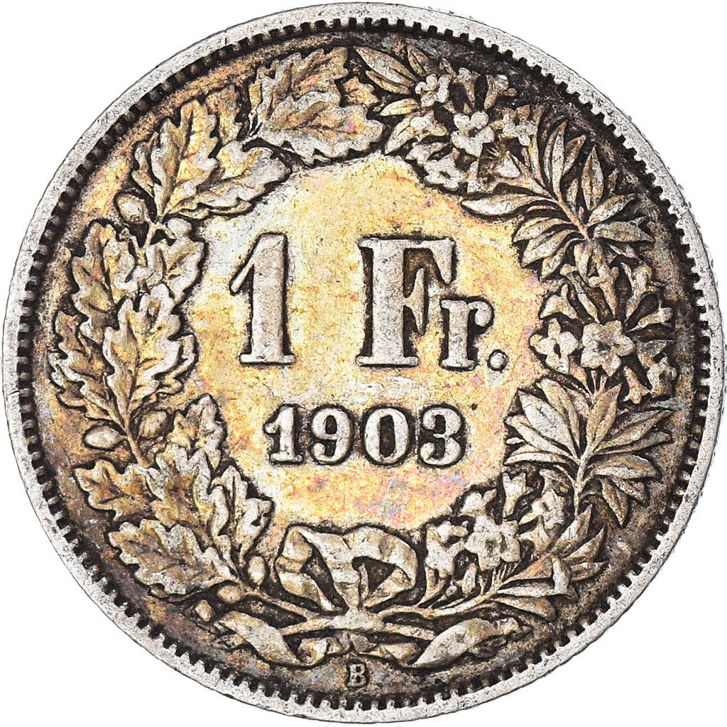 Moneda, Suiza, Helvetia, Franc, 1903, Bern, BC+, Plata, KM:24