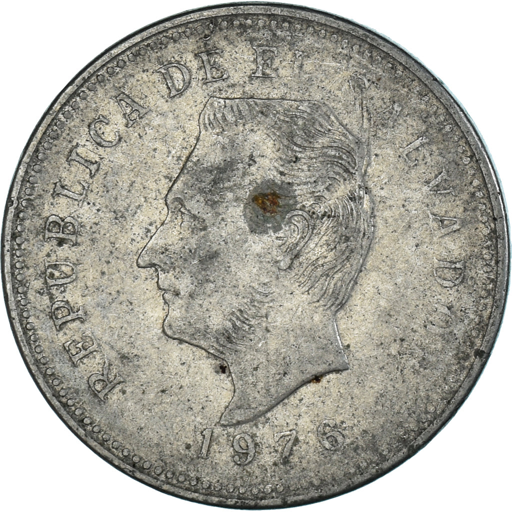 Moneta, El Salvador, 5 Centavos, 1976, BB, Nichel