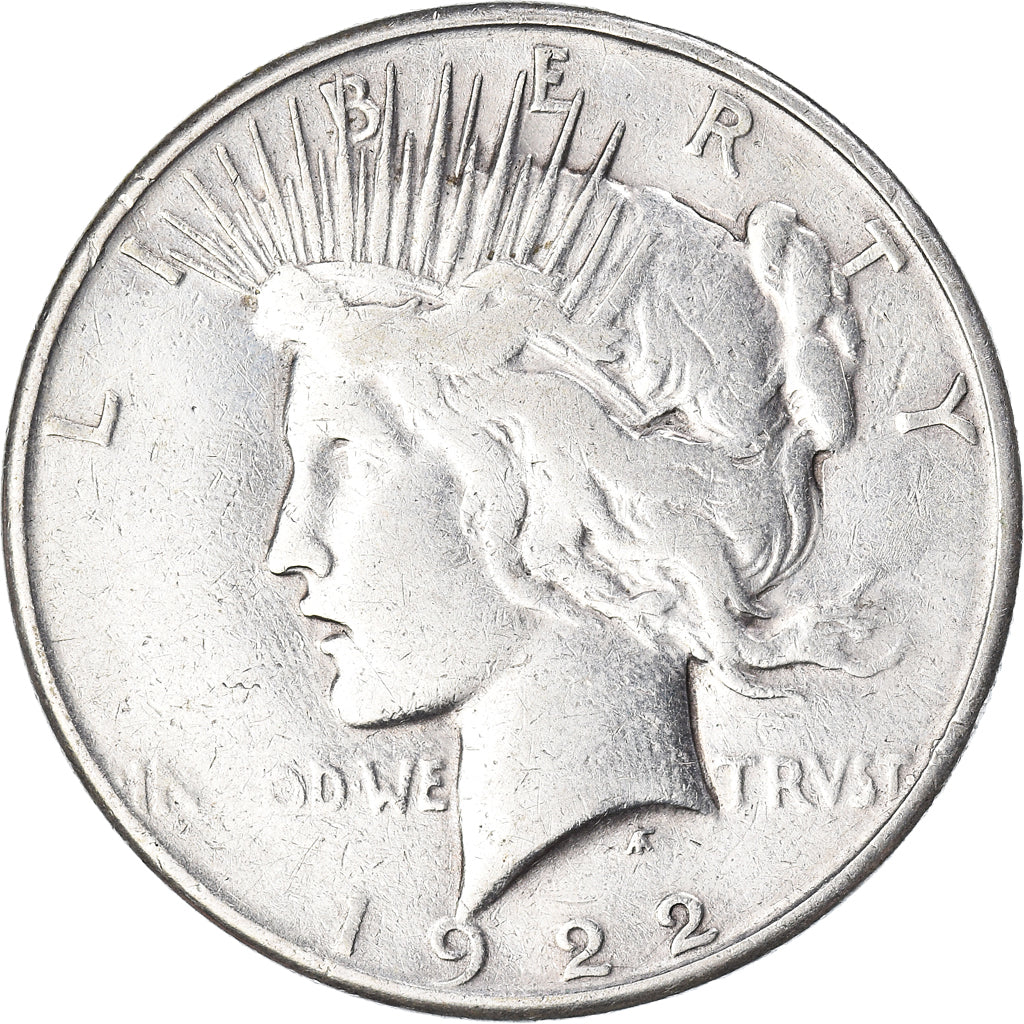 Moneta, Stati Uniti, Peace, Dollar, 1922, San Francisco, B+, Argento, KM:150