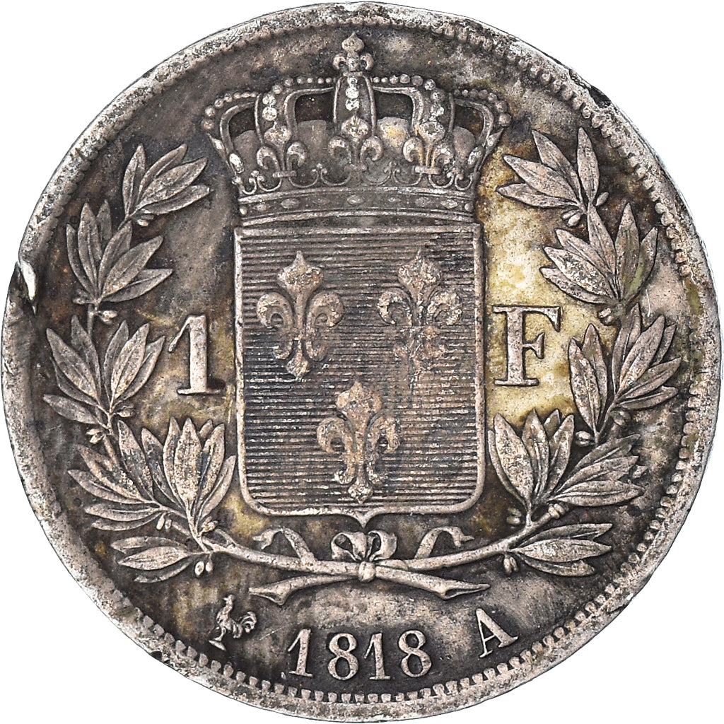 Monnaie, France, Louis XVIII, Franc, 1818, Paris, TB, Argent, Gadoury:449