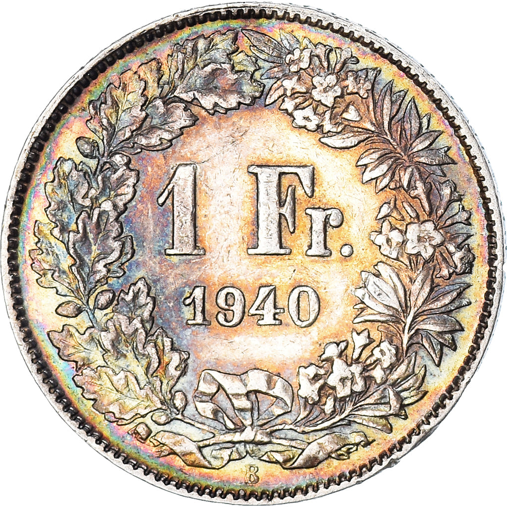 Coin, Switzerland, Franc, 1940, Bern, EF(40-45), Silver, KM:24