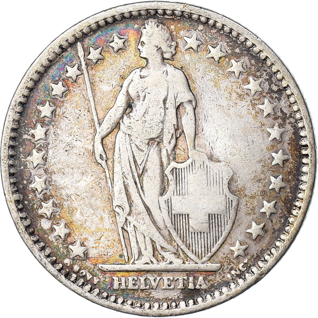 Coin, Switzerland, 2 Francs, 1909, Bern, VF(20-25), Silver, KM:21