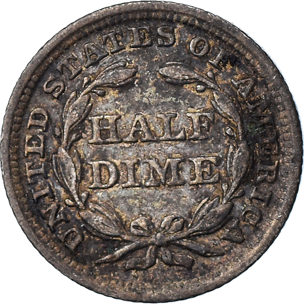 Coin, United States, Seated Liberty, Drapery Added, Half Dime, 1841