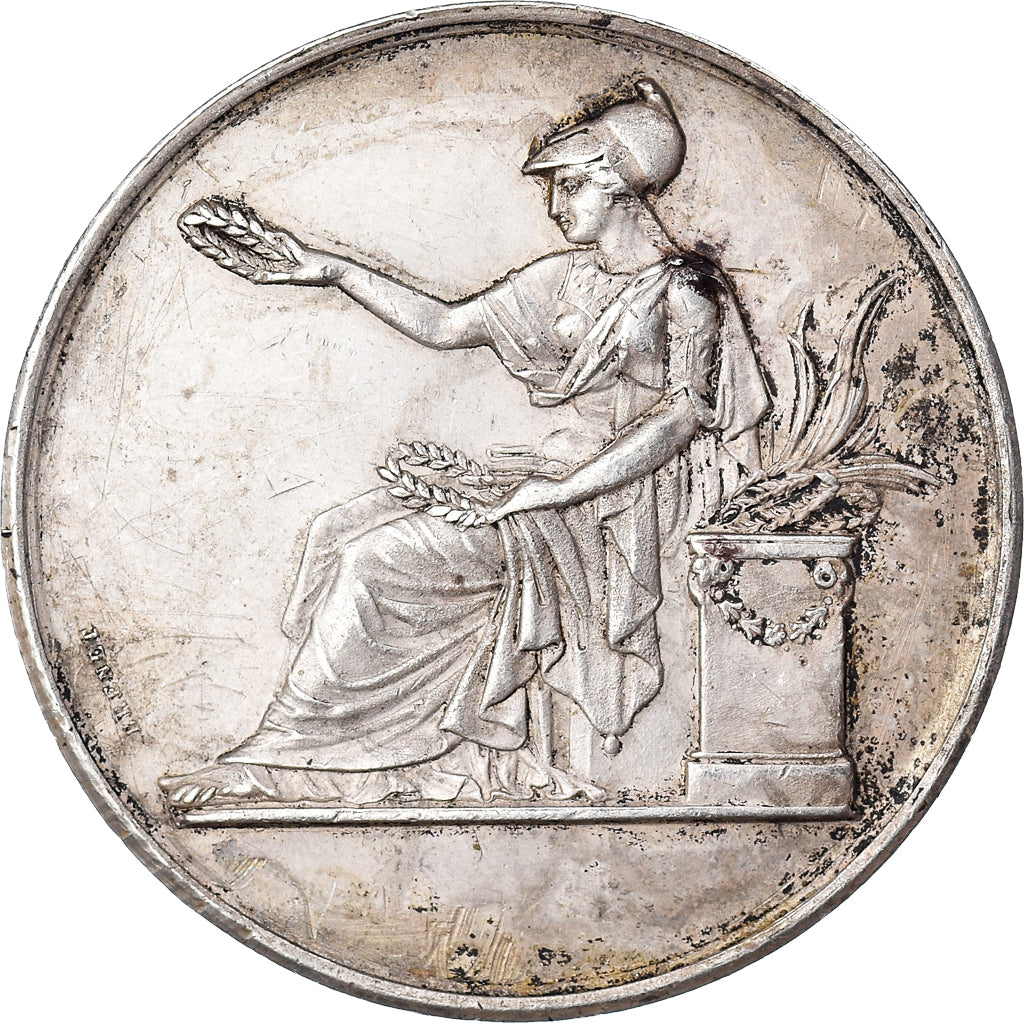 France, Medal, Athéna, Société  De Géographie, Arts & Culture, 1883, Brenet