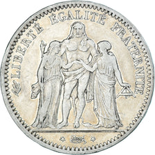 Moneta, Francia, Hercule, 5 Francs, 1848, Paris, MB+, Argento, KM:756.1