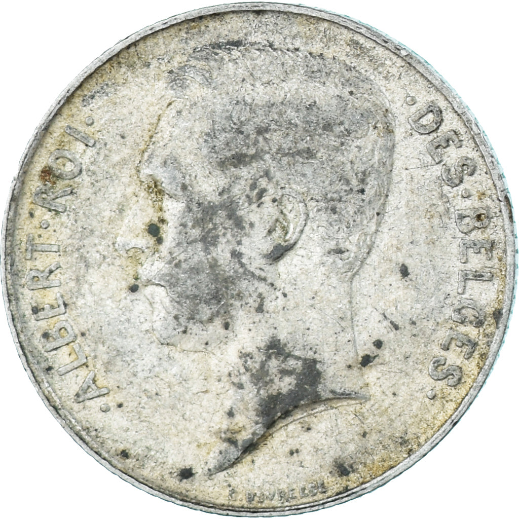 Moneta, Belgio, Albert I, Franc, 1912, Royal Belgium Mint, MB+, Argento, KM:72