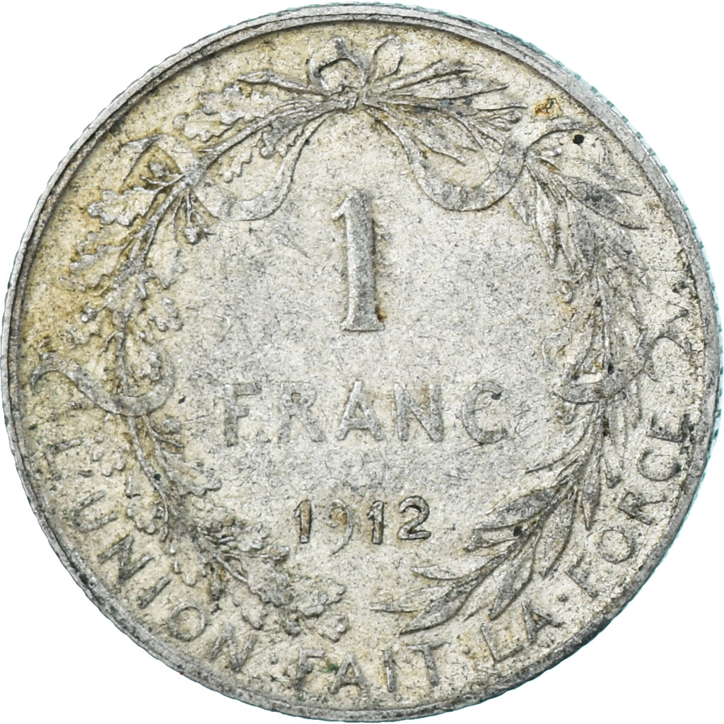 Moneta, Belgio, Albert I, Franc, 1912, Royal Belgium Mint, MB+, Argento, KM:72