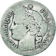 Moneta, Francia, Cérès, 2 Francs, 1871, Bordeaux, B, Argento, KM:817.2