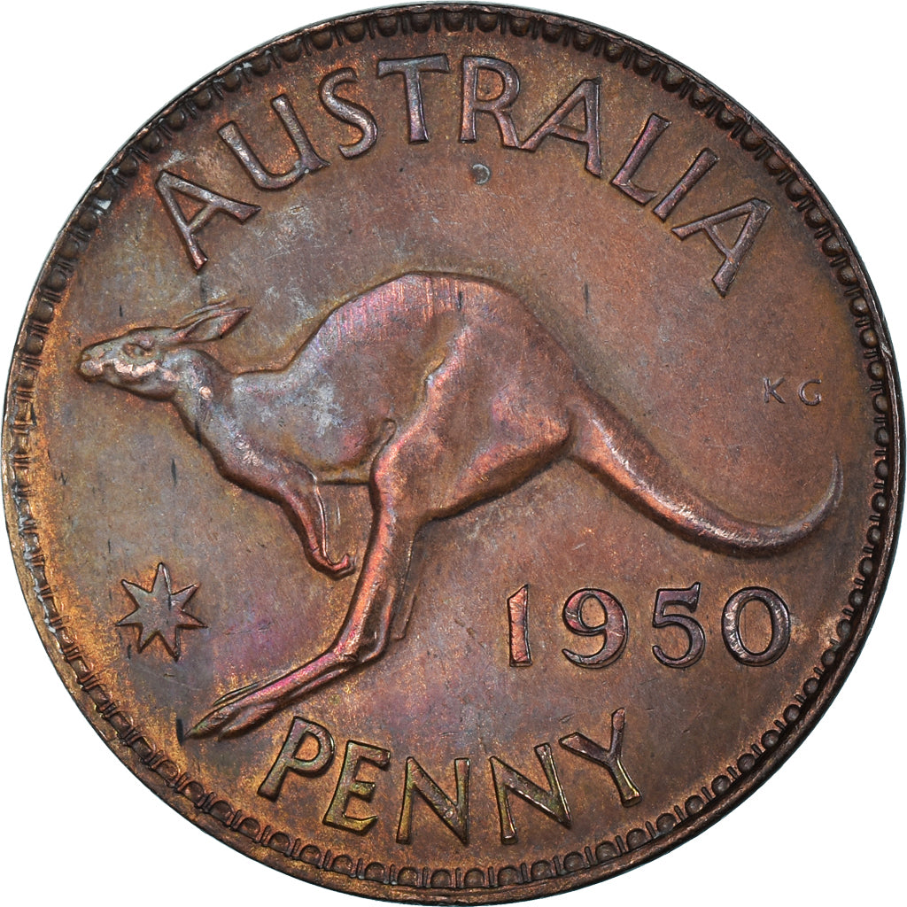 Monnaie, Australie, Penny, 1950