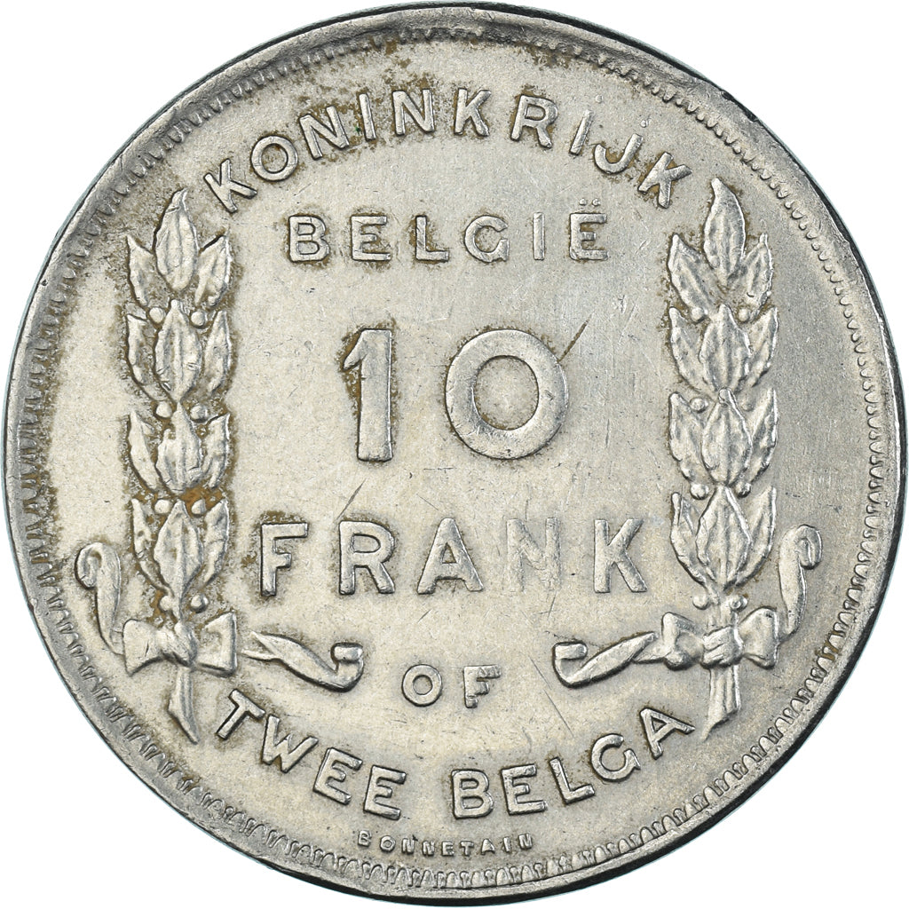 Monnaie, Belgique, 10 Francs-10 Frank, Deux / Twee Belgas, 1930