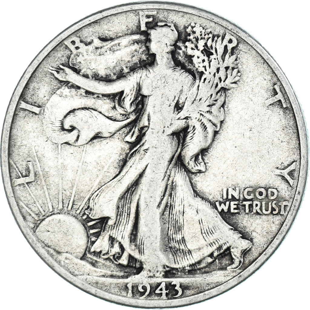 Münze, Vereinigte Staaten, Walking Liberty, Half Dollar, 1943, Philadelphia