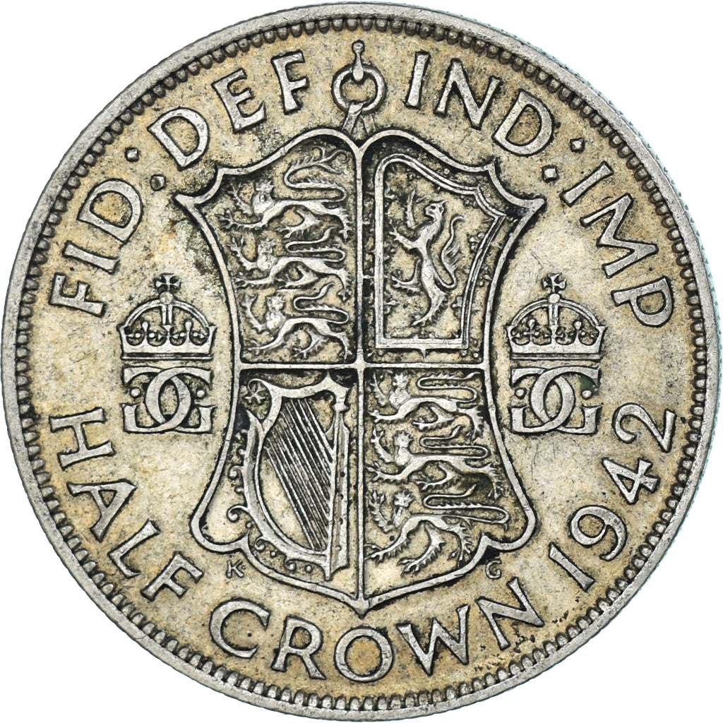 Moneta, Wielka Brytania, George VI, 1/2 Crown, 1942, British Royal Mint