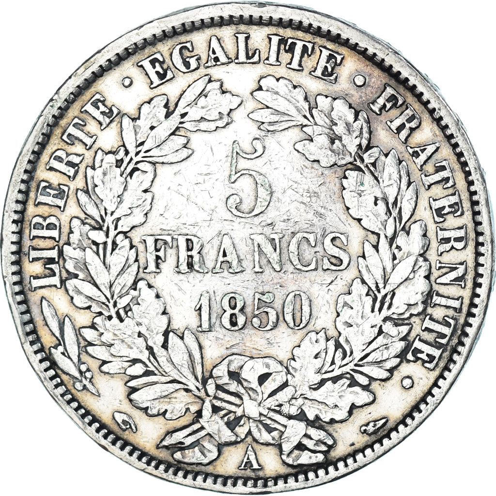 Monnaie, France, Cérès, 5 Francs, 1850, Paris, TB+, Argent, Gadoury:719