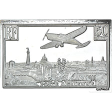 Francia, medaglia, Postal stamp, 50 Francs, Le Médaillier Franklin, Vue de
