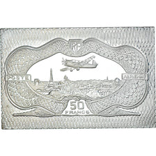 Francia, medaglia, Postal stamp, 50 Francs, Le Médaillier Franklin, Vue de