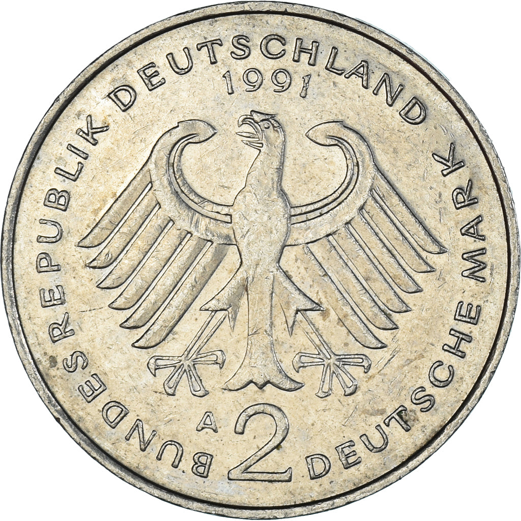 Moneda, Alemania, 2 Mark, 1991