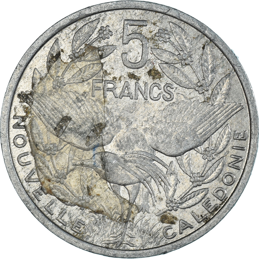 Münze, Neukaledonien, 5 Francs, 1986