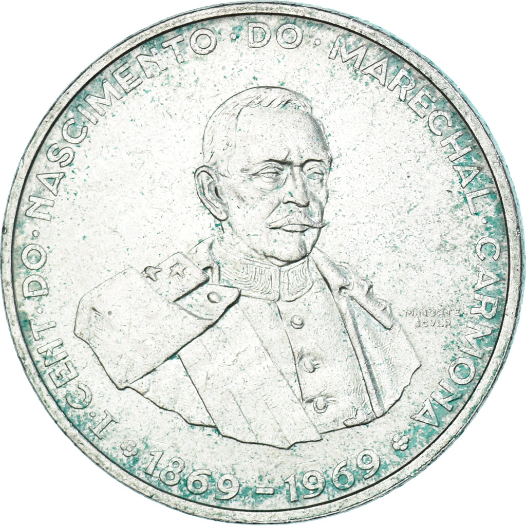 Coin, Portugal, 50 Escudos, 1969, AU(55-58), Silver, KM:599