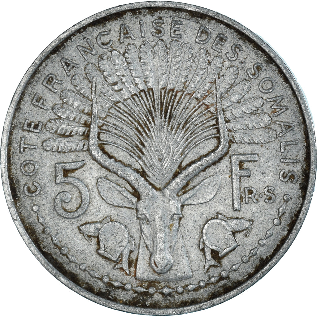 Münze, Somaliland, 5 Francs, 1948