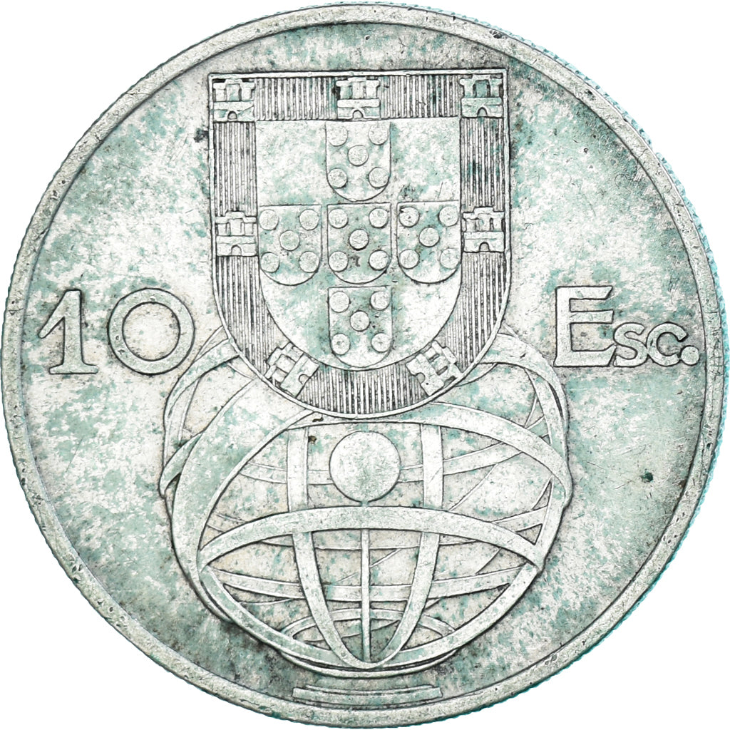 Moeda, Portugal, 10 Escudos, 1954, AU(55-58), Prata, KM:586