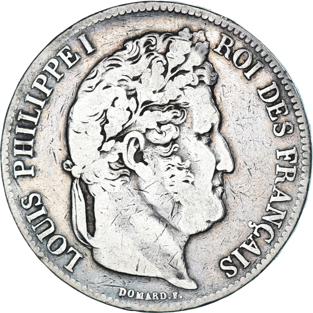 Coin, France, Louis-Philippe, 5 Francs, 1835, Strasbourg, VF(20-25), Silver