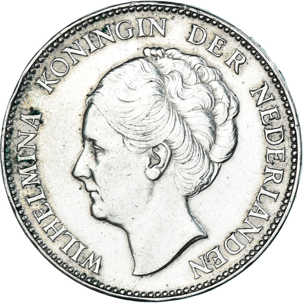 Moneda, Países Bajos, Wilhelmina I, Gulden, 1931, MBC, Plata, KM:161.1