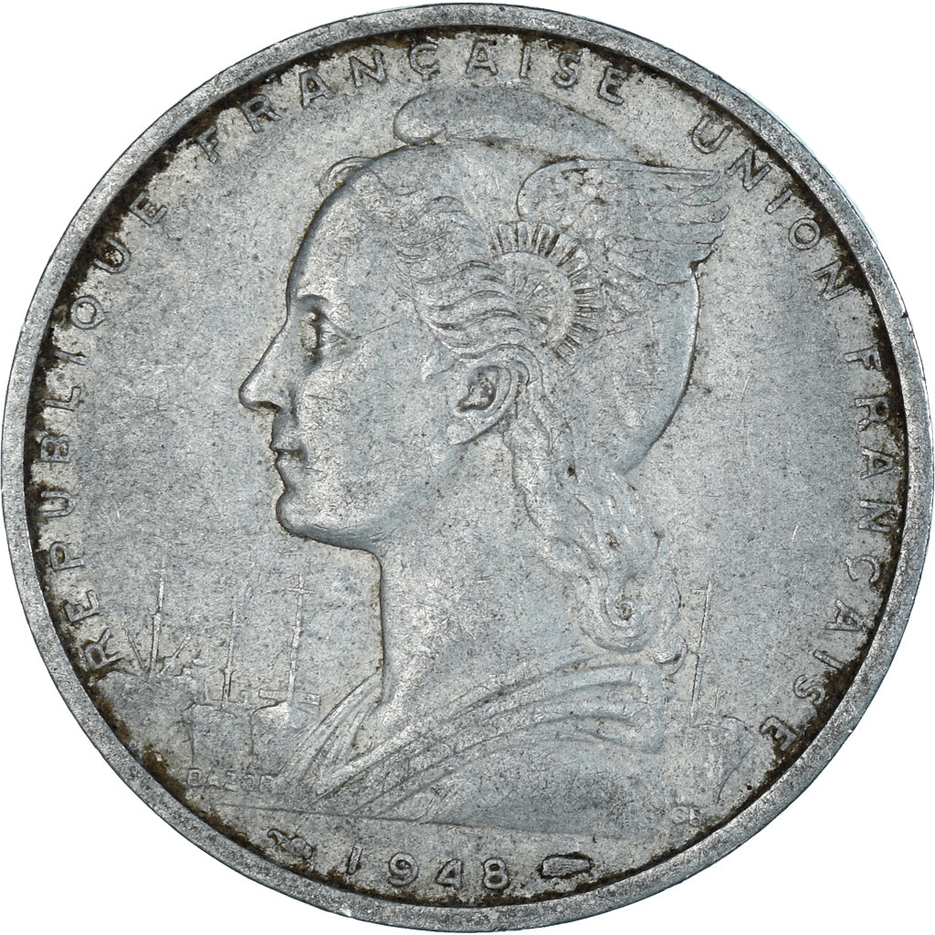 Coin, Somaliland, 5 Francs, 1948