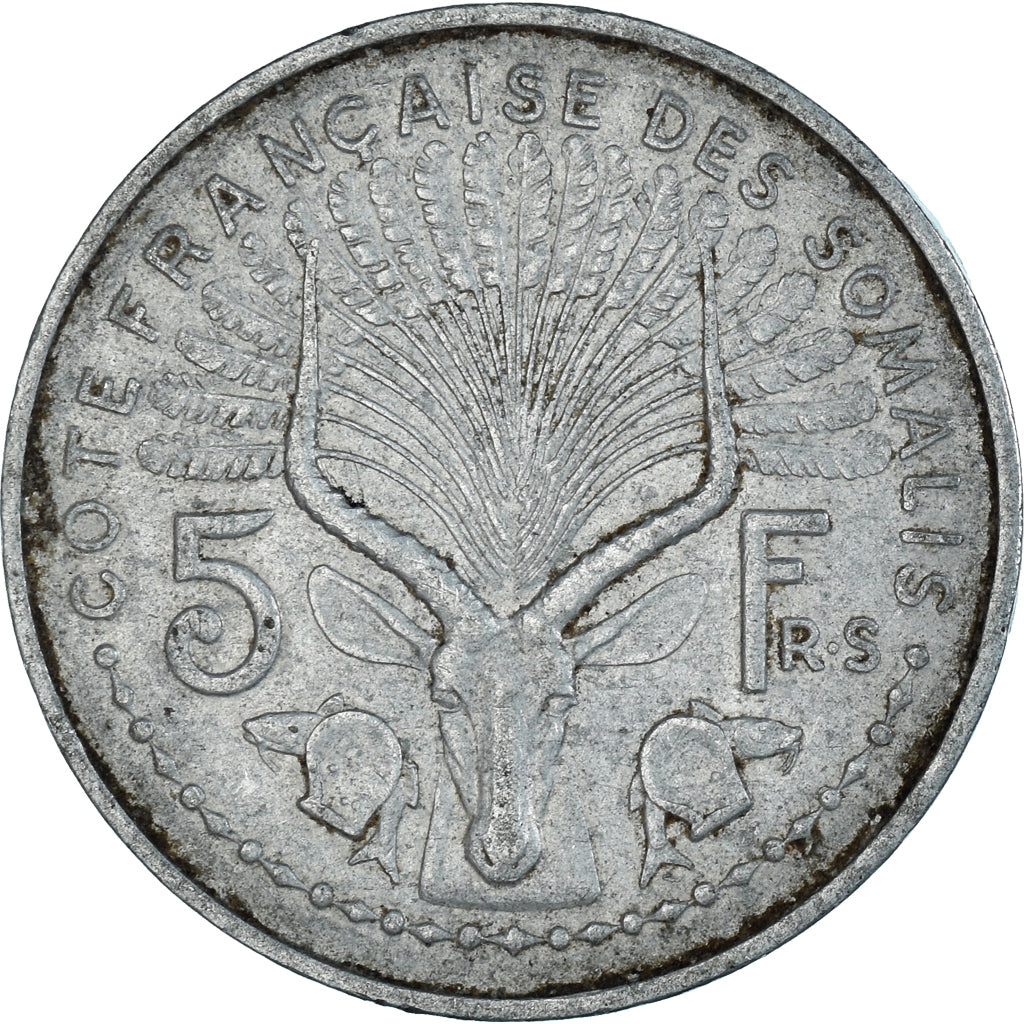 Coin, Somaliland, 5 Francs, 1948