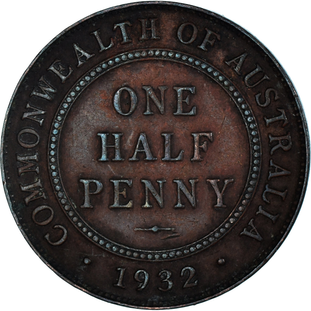 Moneta, Australia, 1/2 Penny, 1932