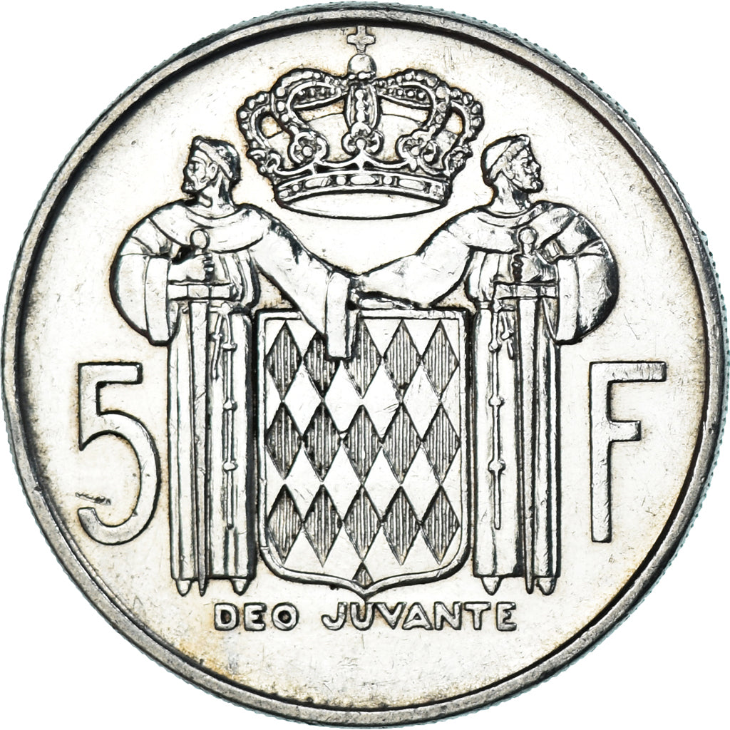 Coin, Monaco, Rainier III, 5 Francs, 1966, AU(50-53), Silver, KM:141, Gadoury:MC