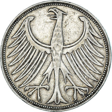 Moneta, GERMANIA - REPUBBLICA FEDERALE, 5 Mark, 1957, Munich, BB, Argento