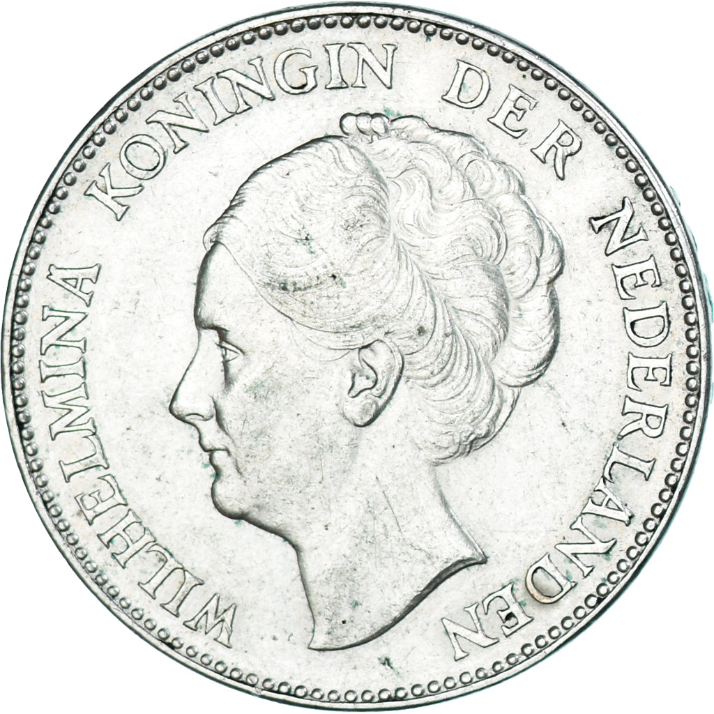 Münze, Niederlande, Wilhelmina I, Gulden, 1931, VZ, Silber, KM:161.1