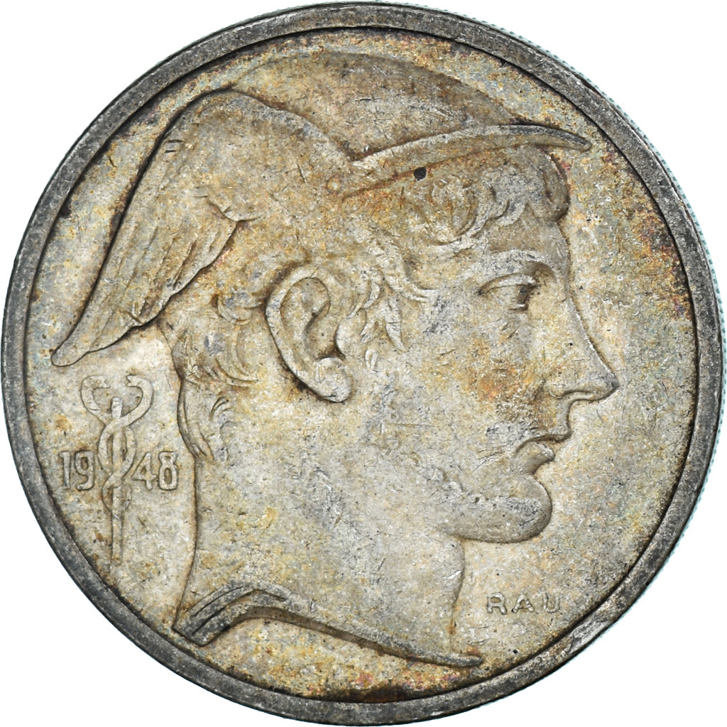 Moneta, Belgio, 50 Francs, 50 Frank, 1948, MB+, Argento, KM:137