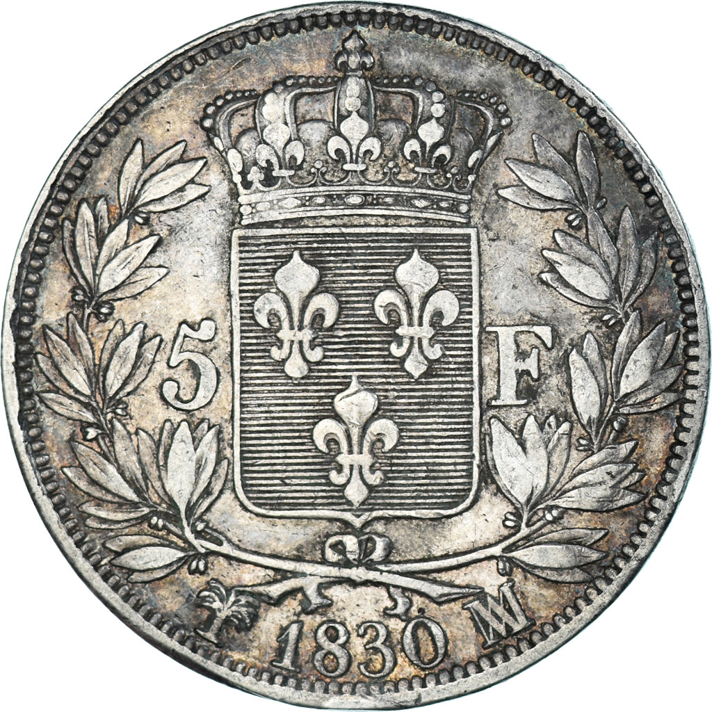 Monnaie, France, Charles X, 5 Francs, 1830, Marseille, TB+, Argent, Gadoury:644