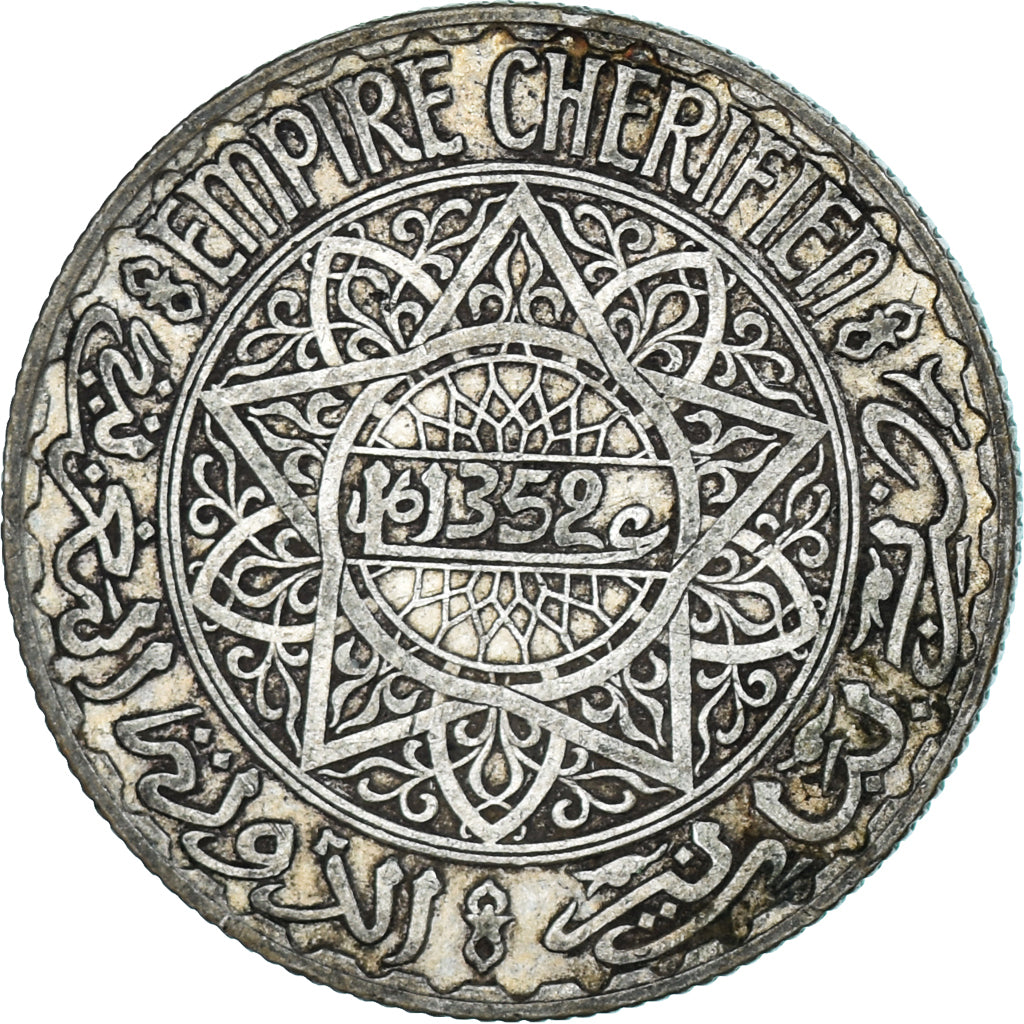 Moneta, Marocco, 10 Francs, 1352, Paris, MB+, Argento, KM:38