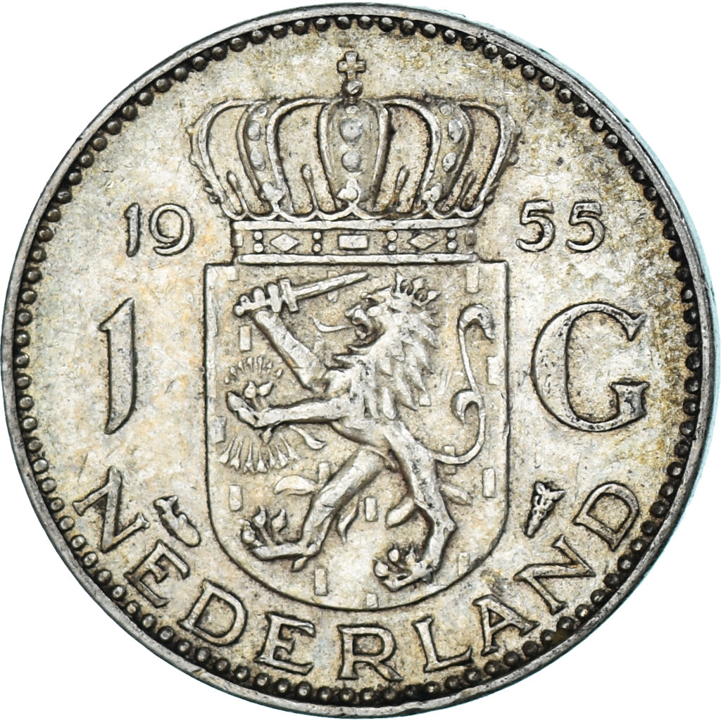 Monnaie, Pays-Bas, Juliana, Gulden, 1955, TTB, Argent, KM:184
