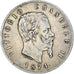 Moeda, Itália, Vittorio Emanuele II, 5 Lire, 1870, Milan, EF(40-45), Prata