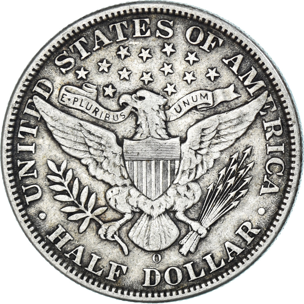 Moneta, Stati Uniti, Barber, Half Dollar, 1908, New Orleans, MB+, Argento