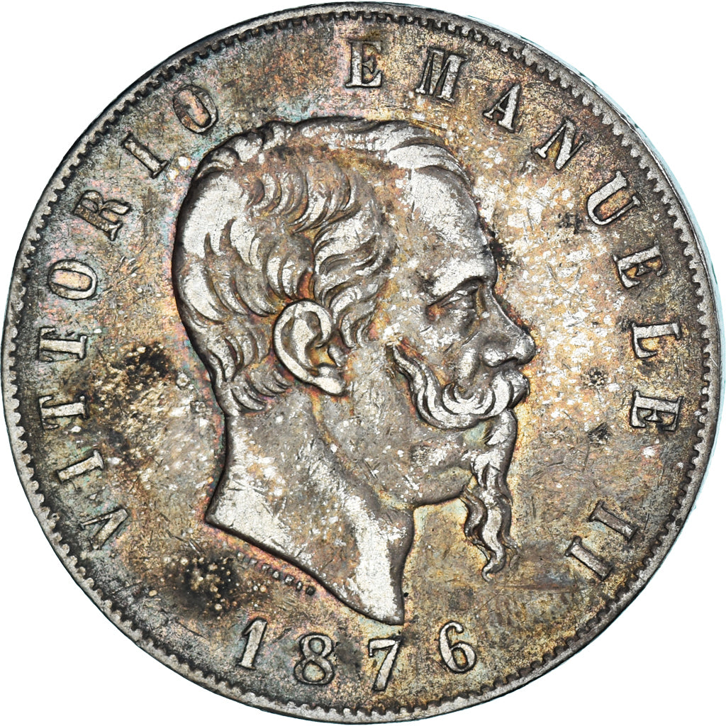 Moneta, Italia, Vittorio Emanuele II, 5 Lire, 1876, Rome, BB, Argento, KM:8.4