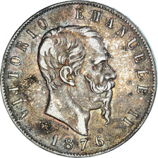 Moneta, Italia, Vittorio Emanuele II, 5 Lire, 1876, Rome, BB, Argento, KM:8.4