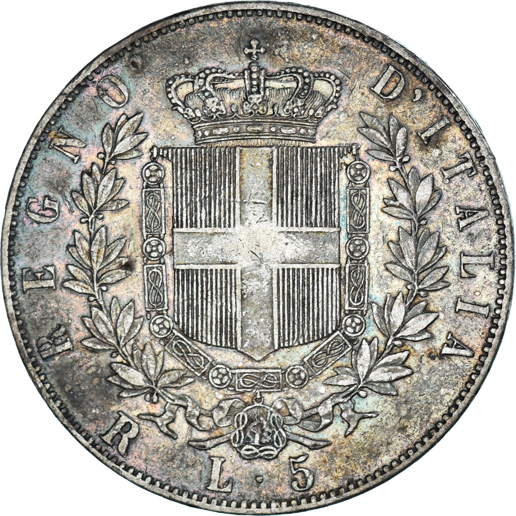 Moneta, Italia, Vittorio Emanuele II, 5 Lire, 1876, Rome, BB, Argento, KM:8.4
