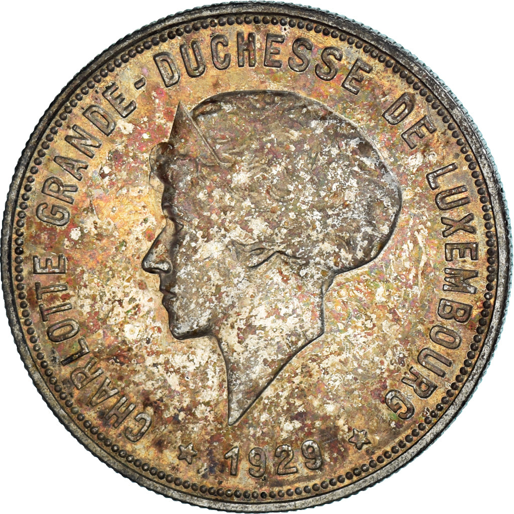 Moneta, Lussemburgo, Charlotte, 10 Francs, 1929, BB, Argento, KM:39